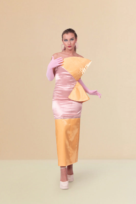 COLOR BLOCK CONVERTIBLE DRESS