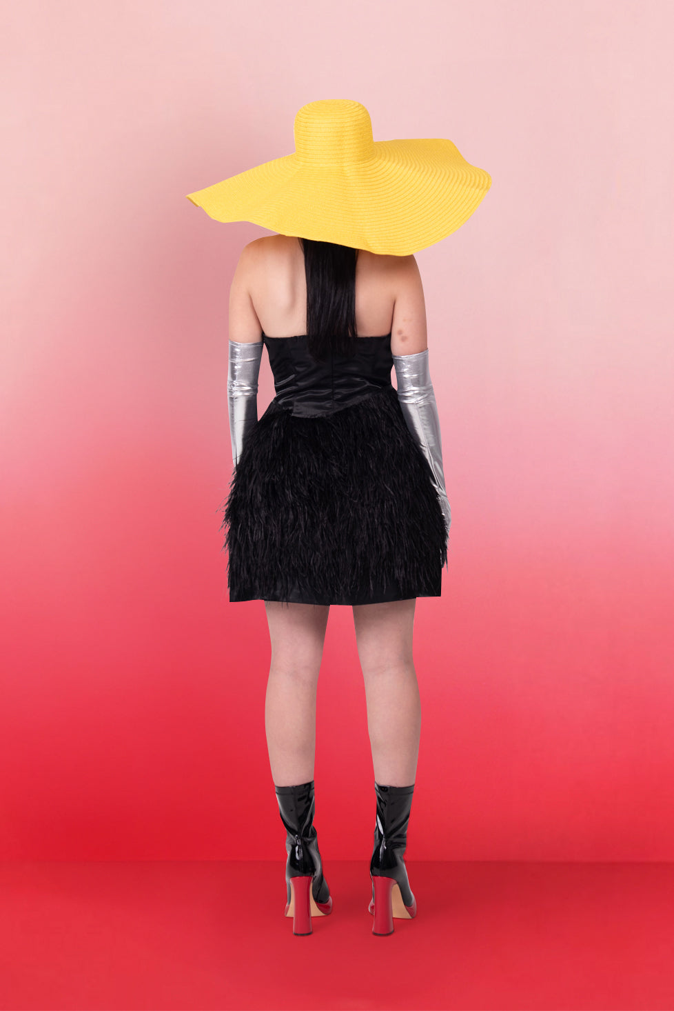 FEATHERED CHIC DRESS