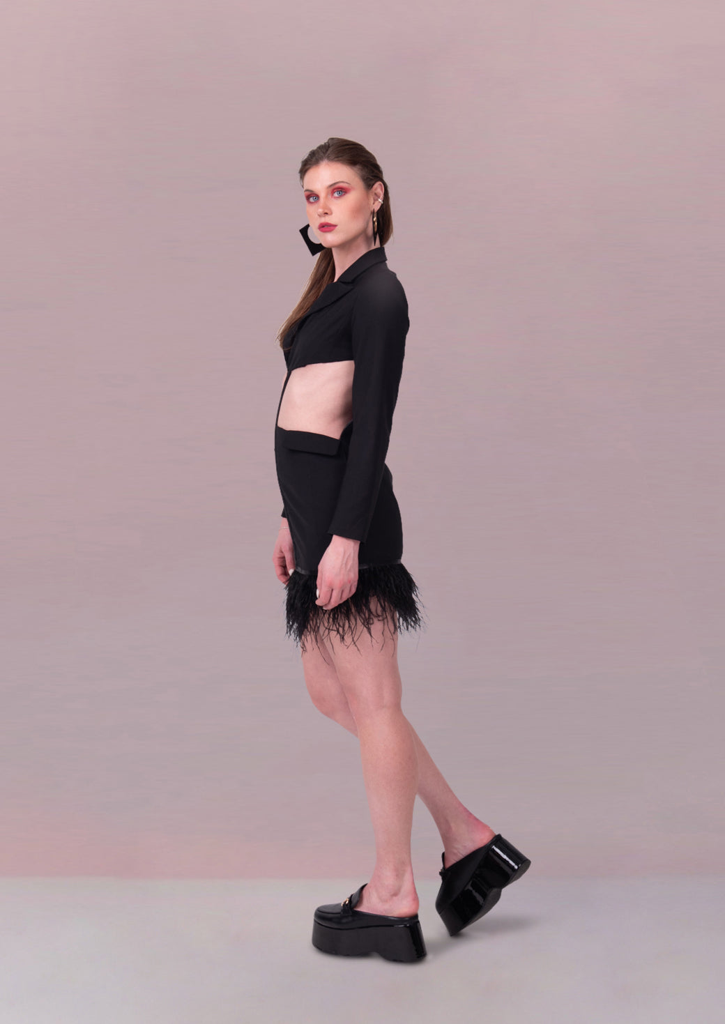 OSTRICH FEATHER LUXE DRESS