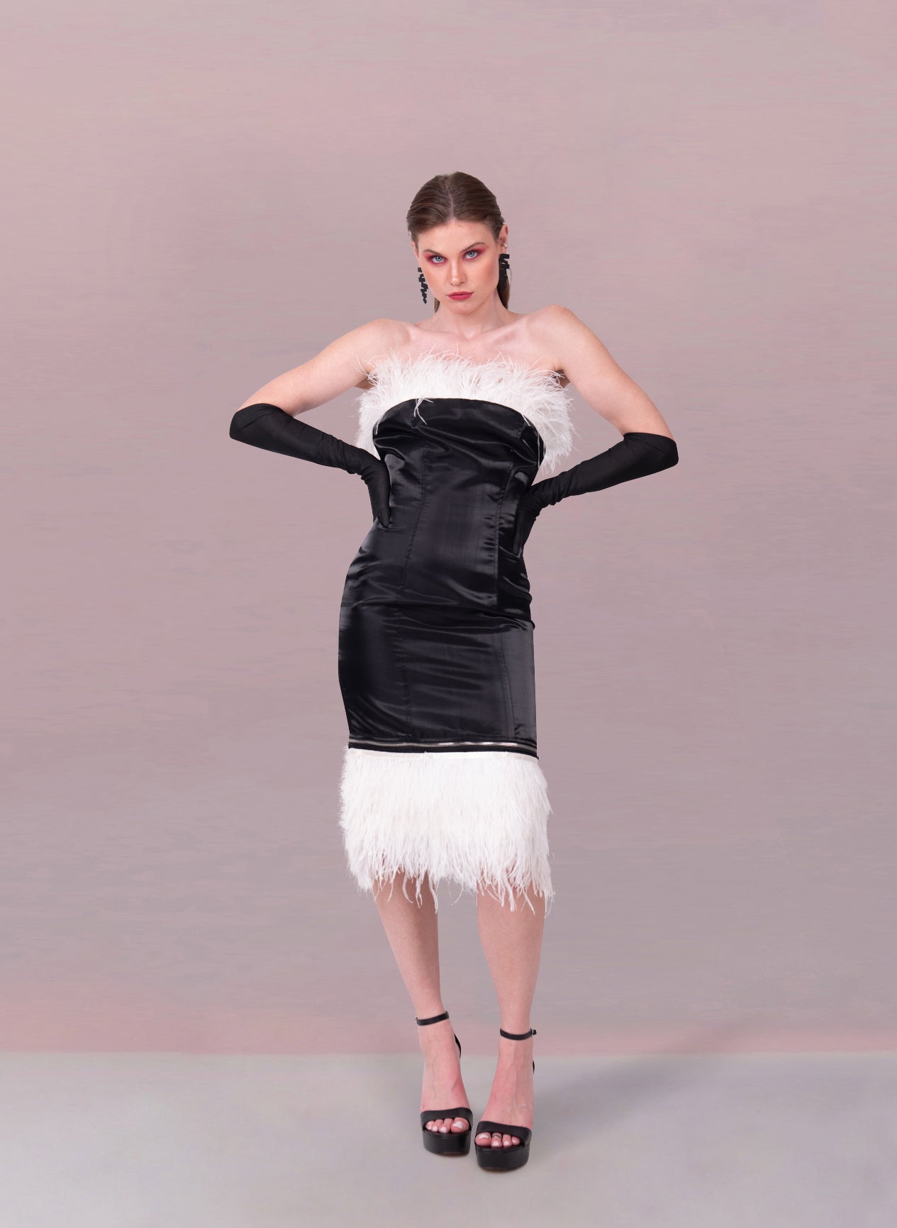TRANSFORMATIVE FEATHER LUXE DRESS