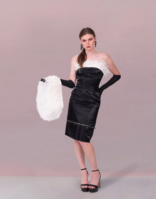 TRANSFORMATIVE FEATHER LUXE DRESS