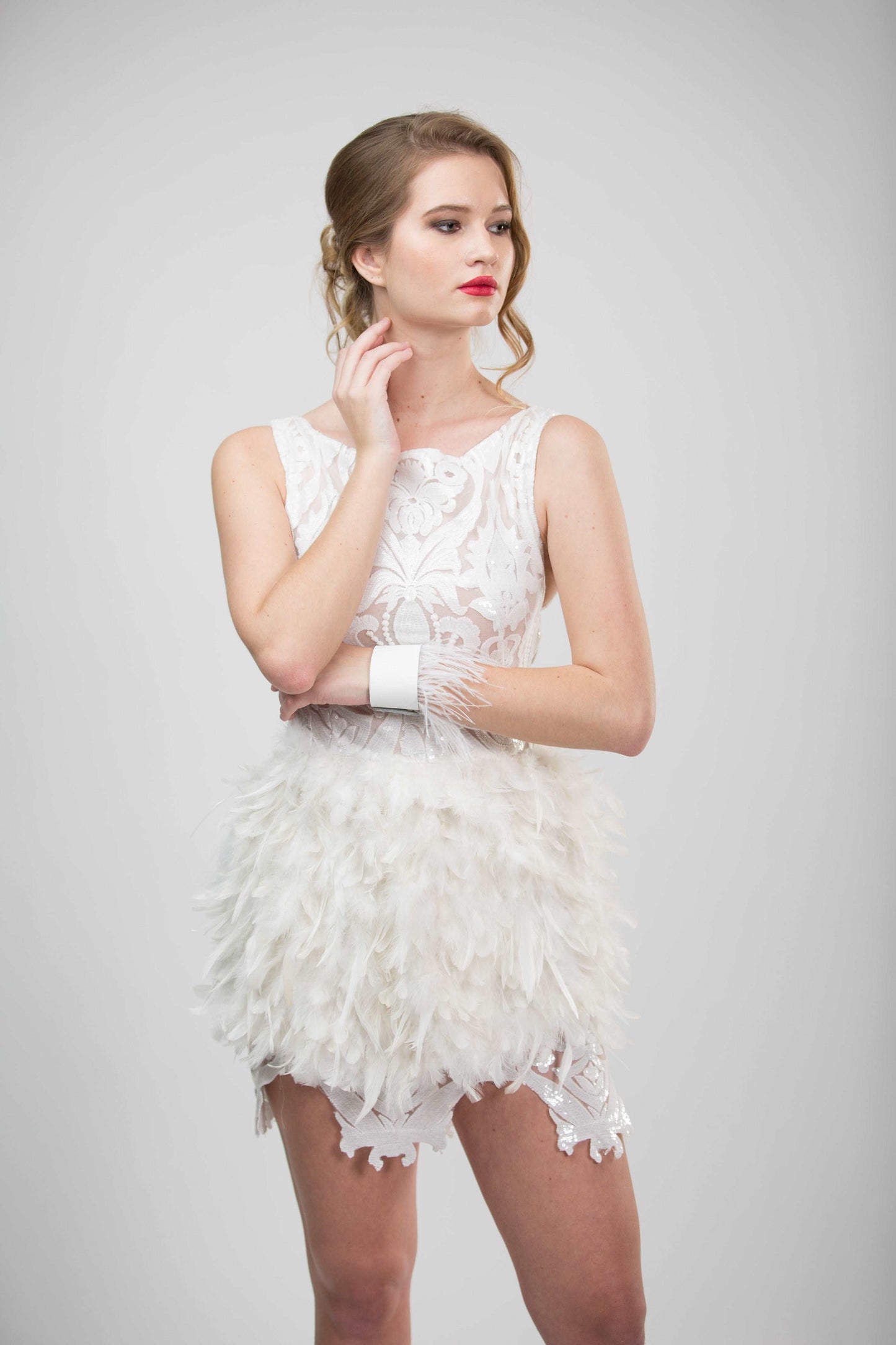 White Feather Dress