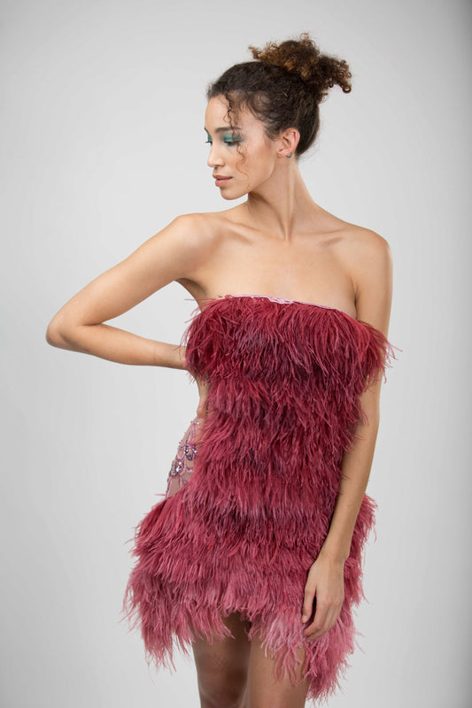Feather Wedding Dress
