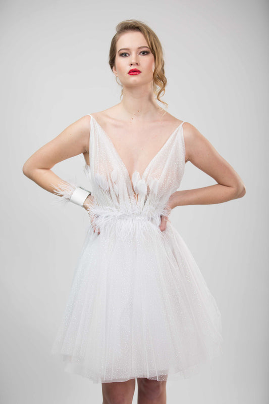 White Feather Dress