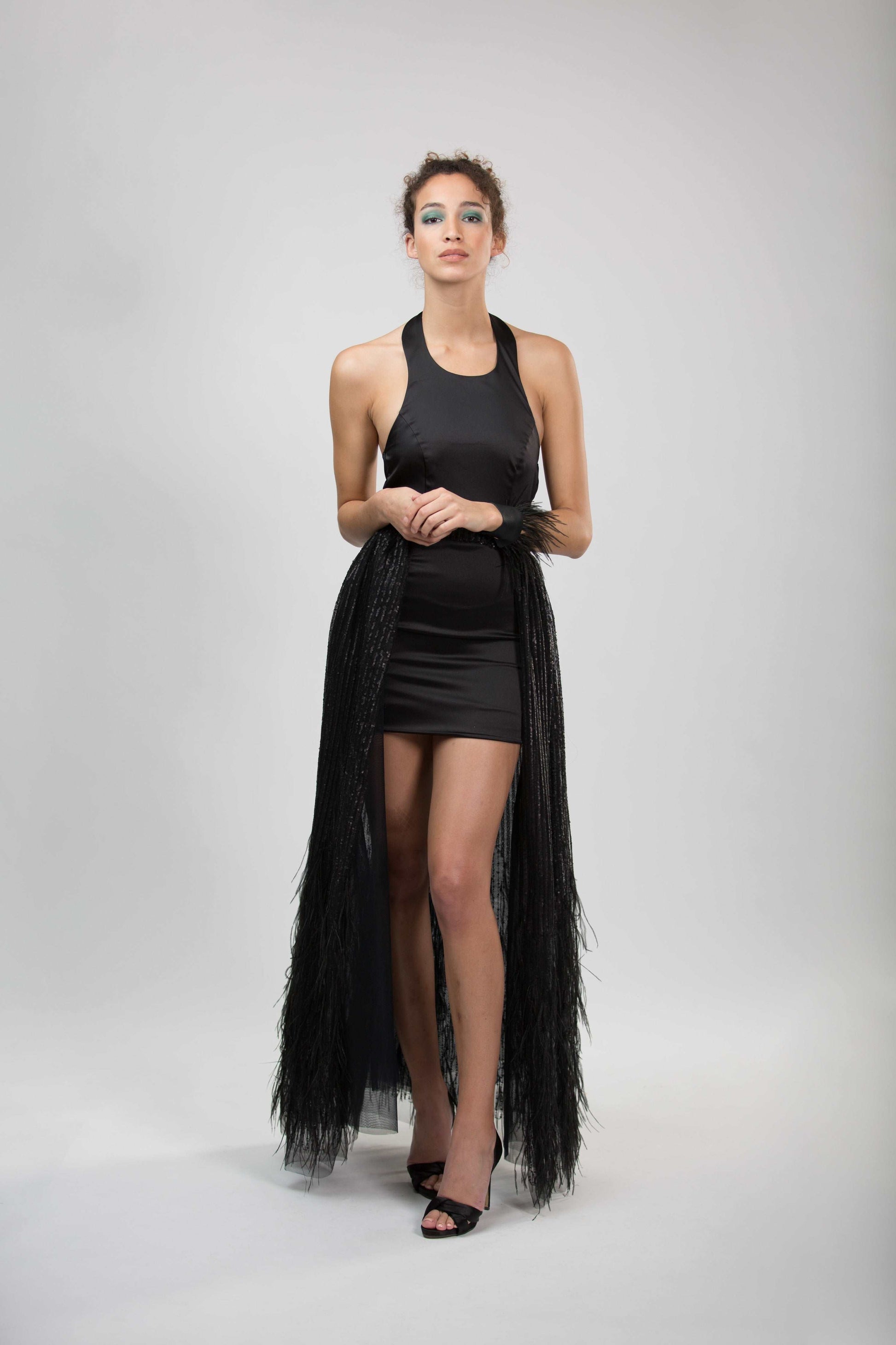 Black Feather Dress