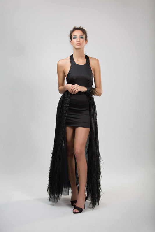 Black Feather Dress