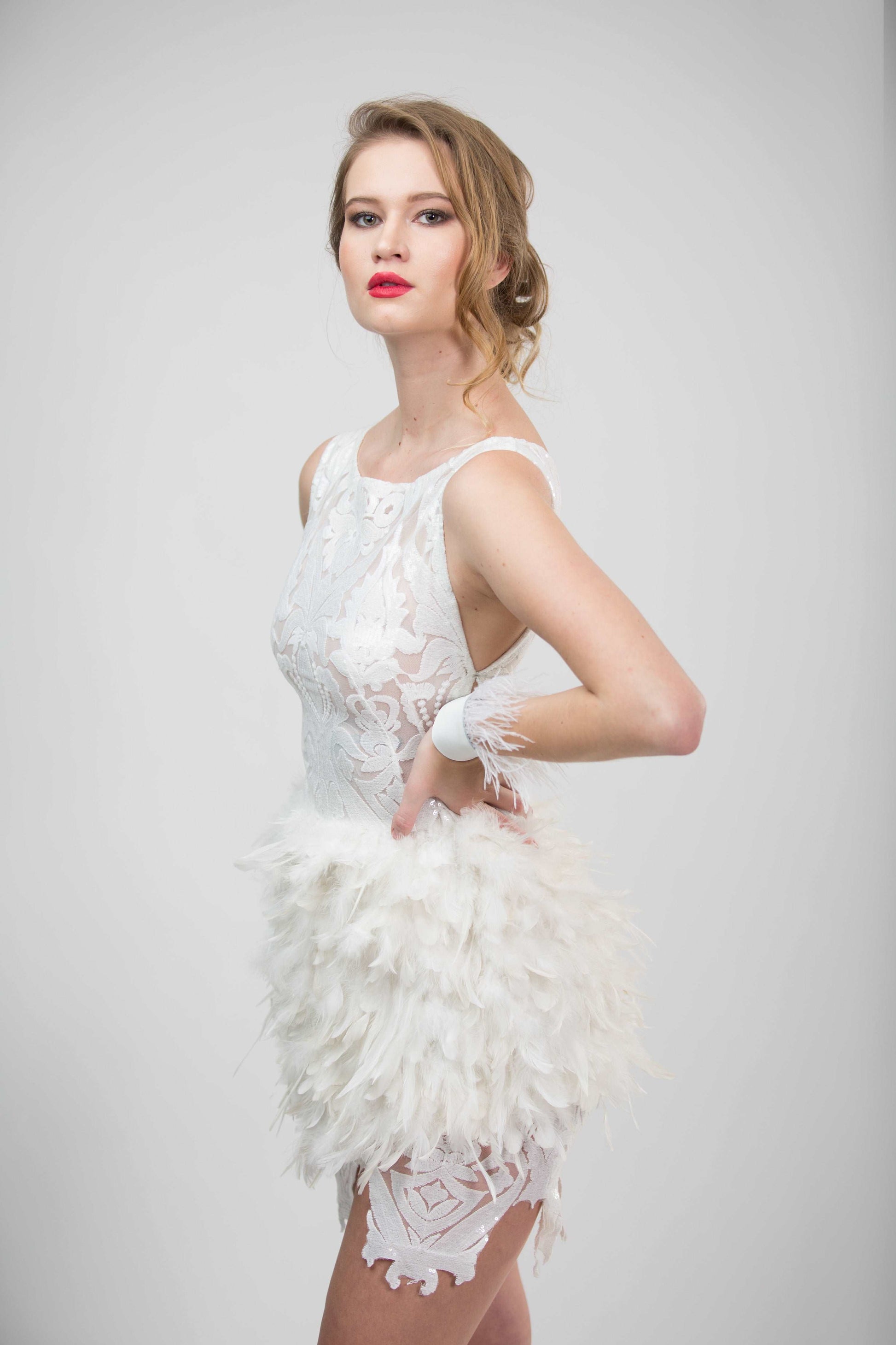 White Feather Dress