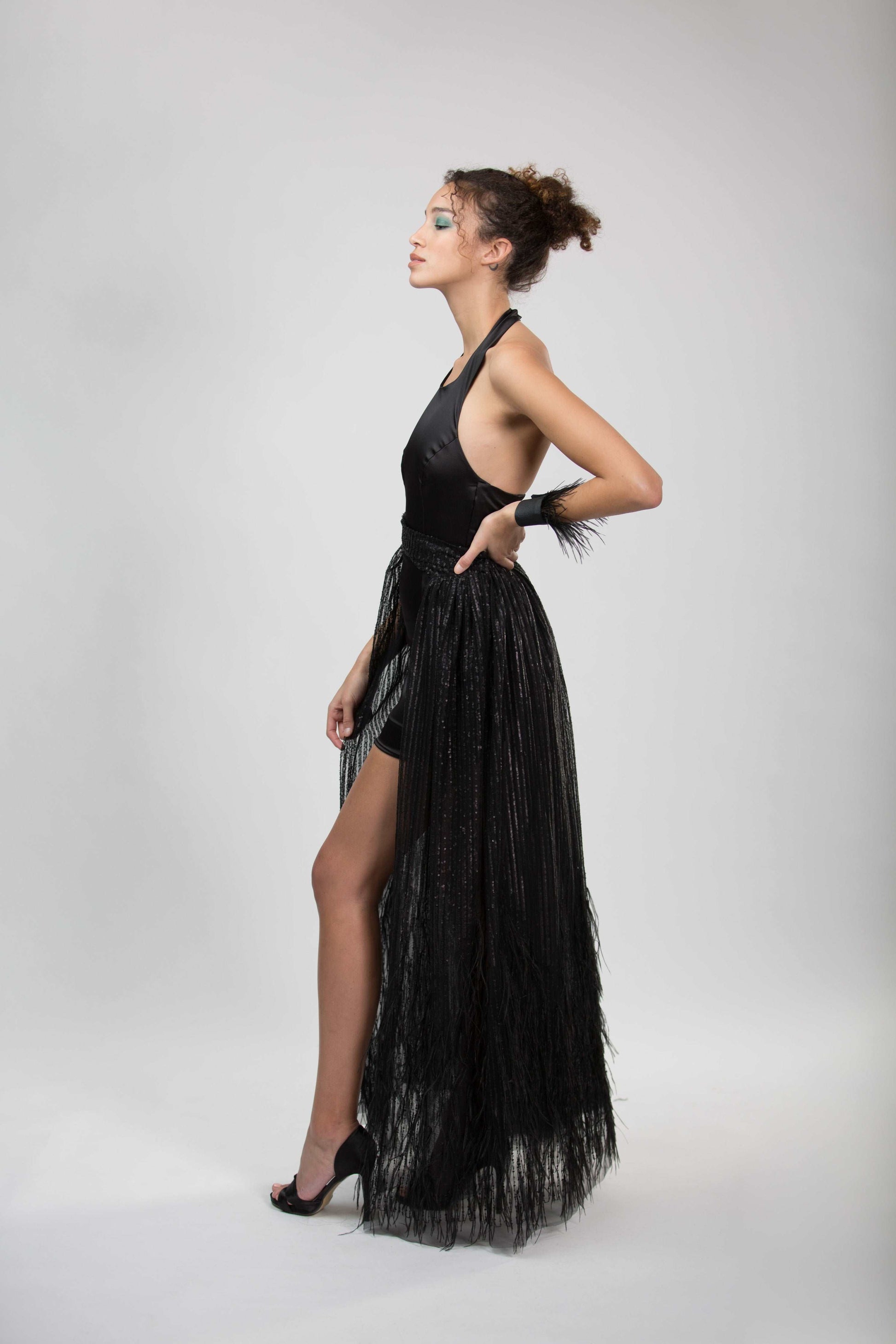 Black Feather Dress