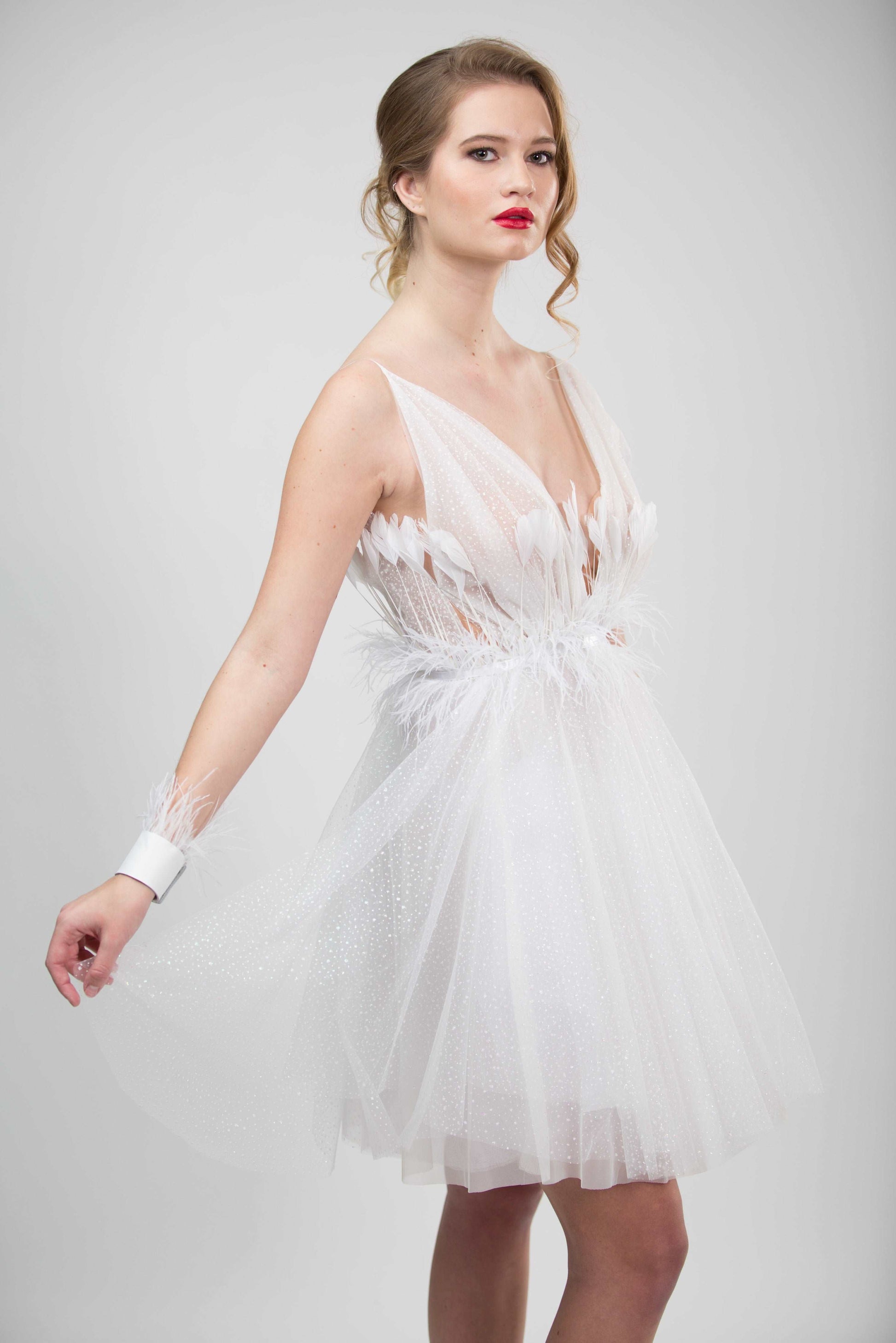White Feather Dress