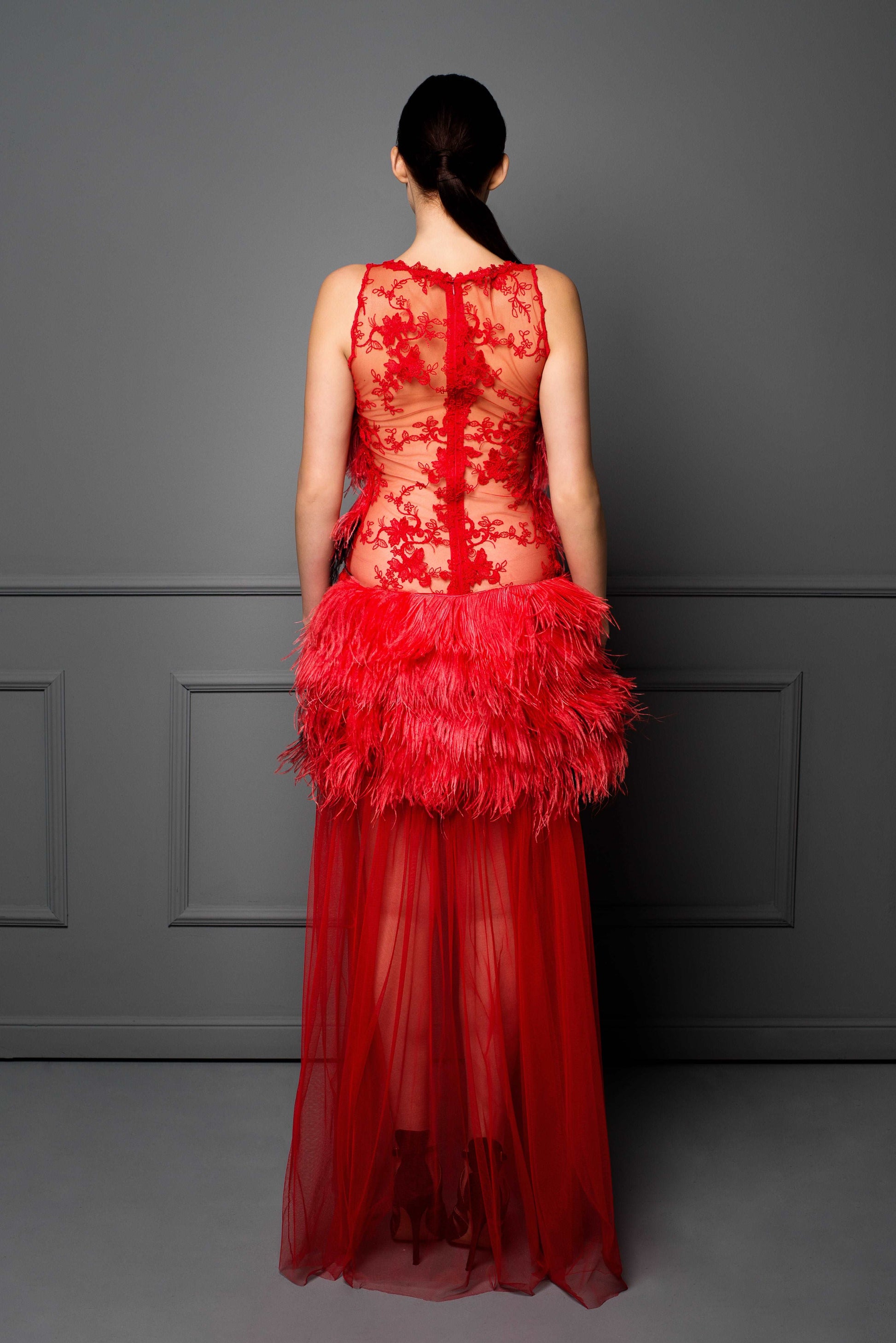 Red Tulle Dress