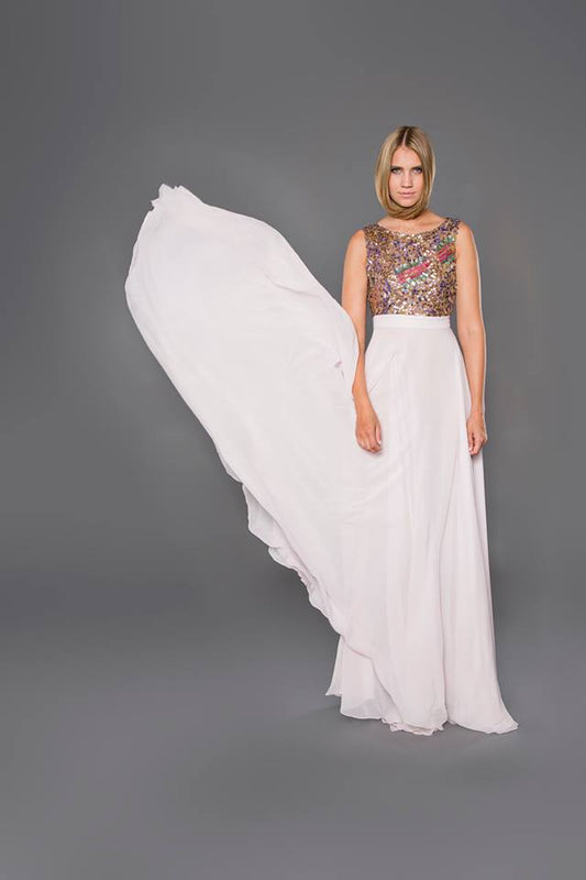 Embroidered Formal Dress