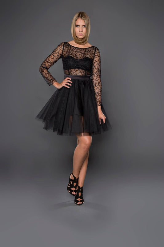Black Lace Party Dress