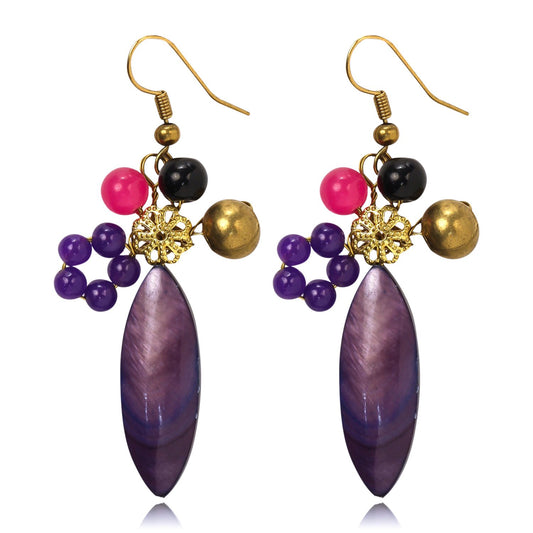 Handcrafted natural stone earrings, Excentrico