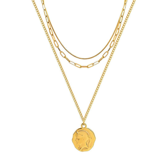 18K gold plated Stainless steel  Centurion necklace