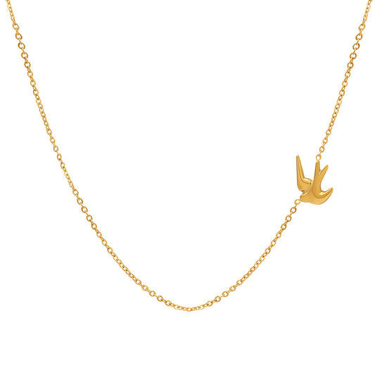 18K gold plated Stainless steel  Bird necklace