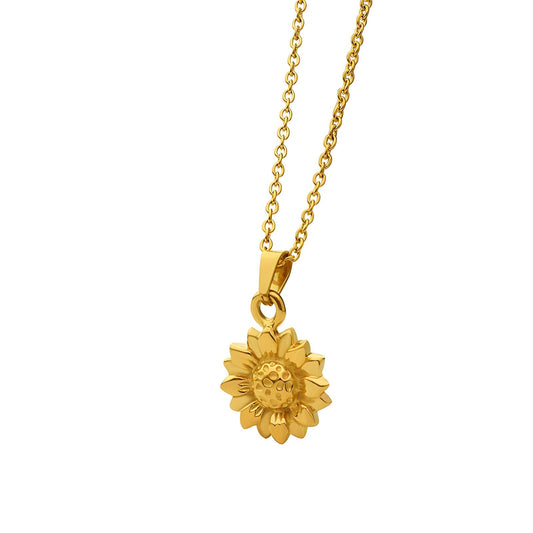 18K gold plated Stainless steel  Sunflower necklace
