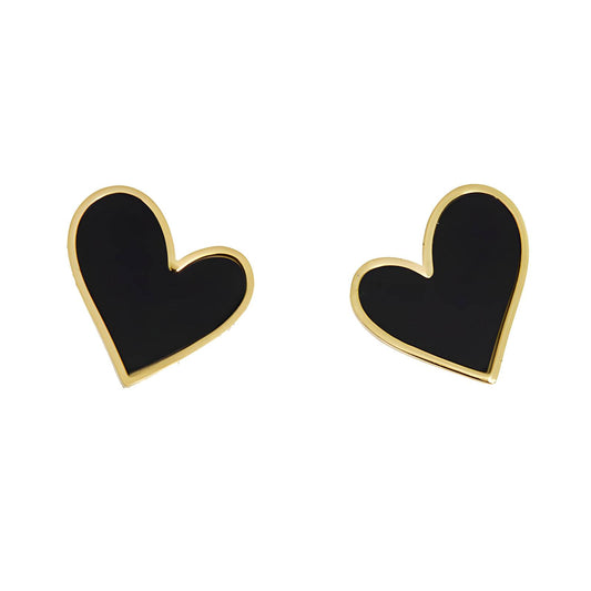 18K gold plated  Heart earrings