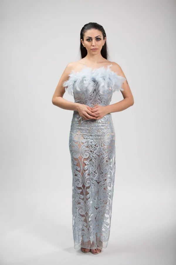 Blue Lace Evening Dress | Women's Lace Evening Dress | Gela Wesh Blue Lace Evening Dress | Women's Lace Evening Dress | Gela Wesh