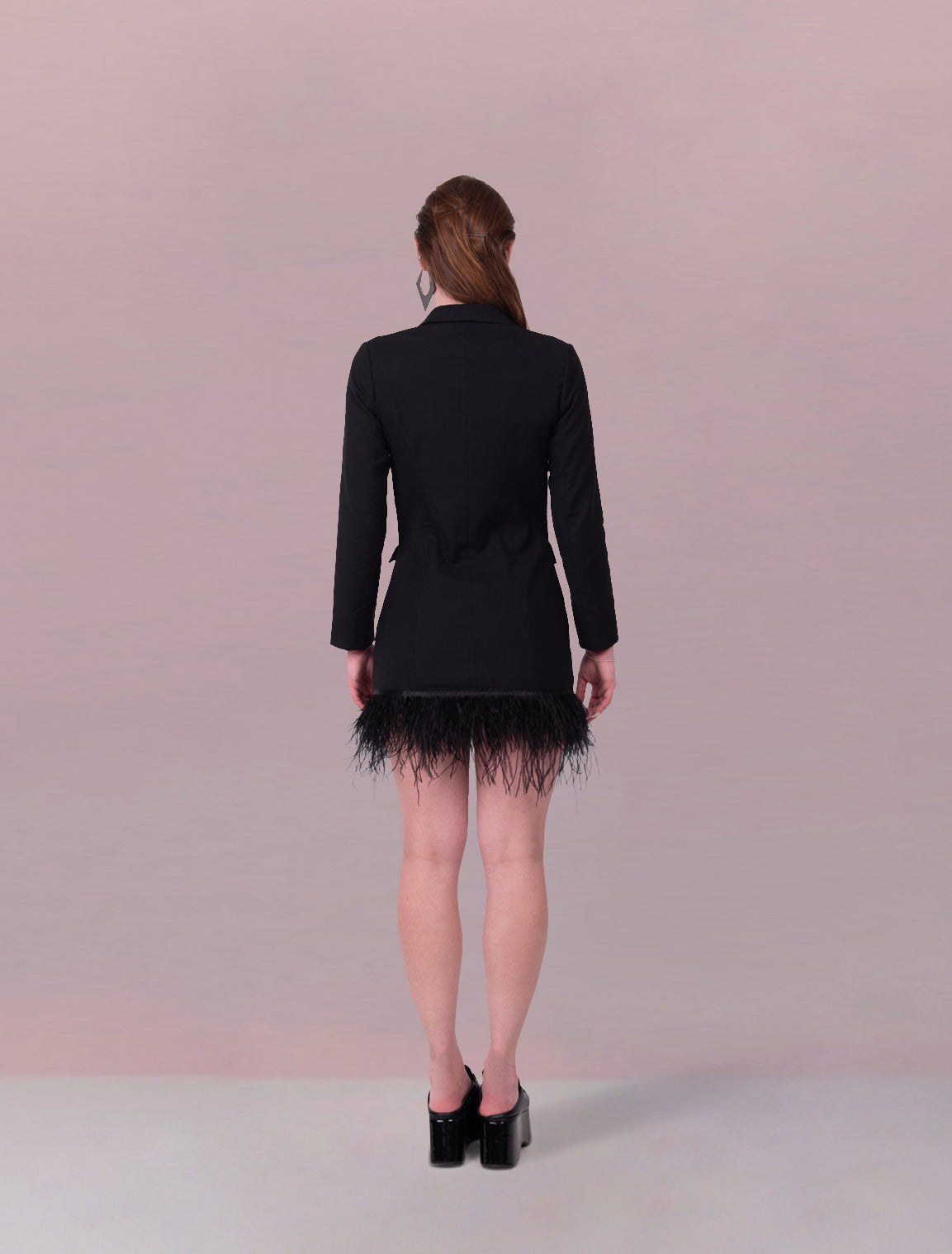 OSTRICH FEATHER LUXE DRESS