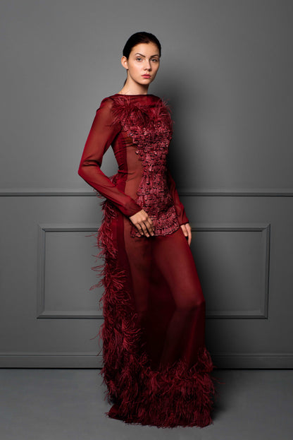 WINE RED GOWN
