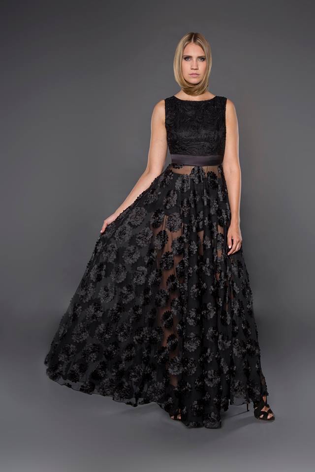  Black Lace Evening Dress 