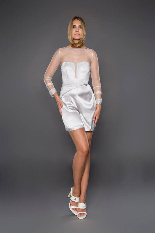 Women's Silver Mini Dress
