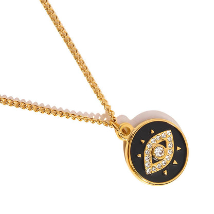18K gold plated Stainless steel  Eye necklace