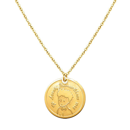 18K gold plated Stainless steel  Prince necklace