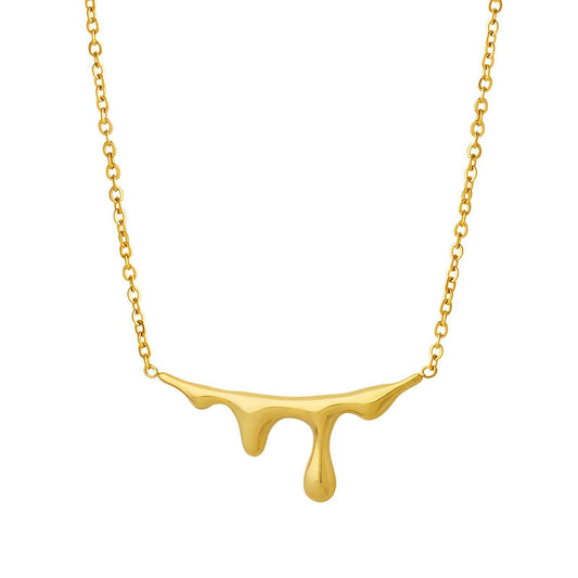 18K gold plated Stainless steel  Drops necklace