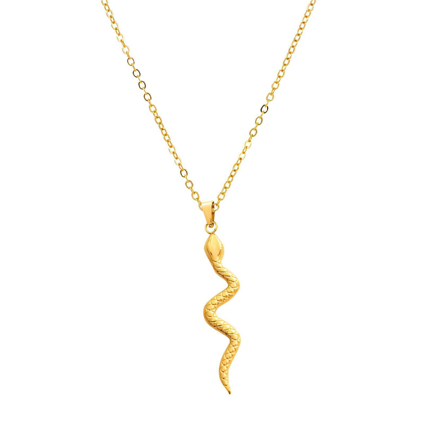 18K gold plated Stainless steel  Snake necklace