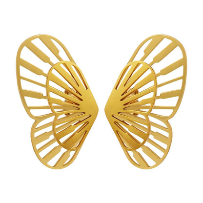 18K gold plated Stainless steel  Butterflies earrings