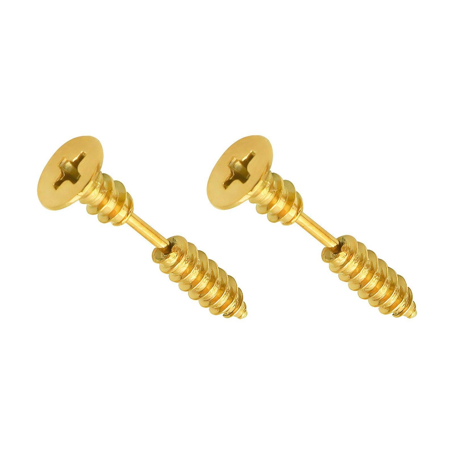 18K gold plated Stainless steel  Nail earrings