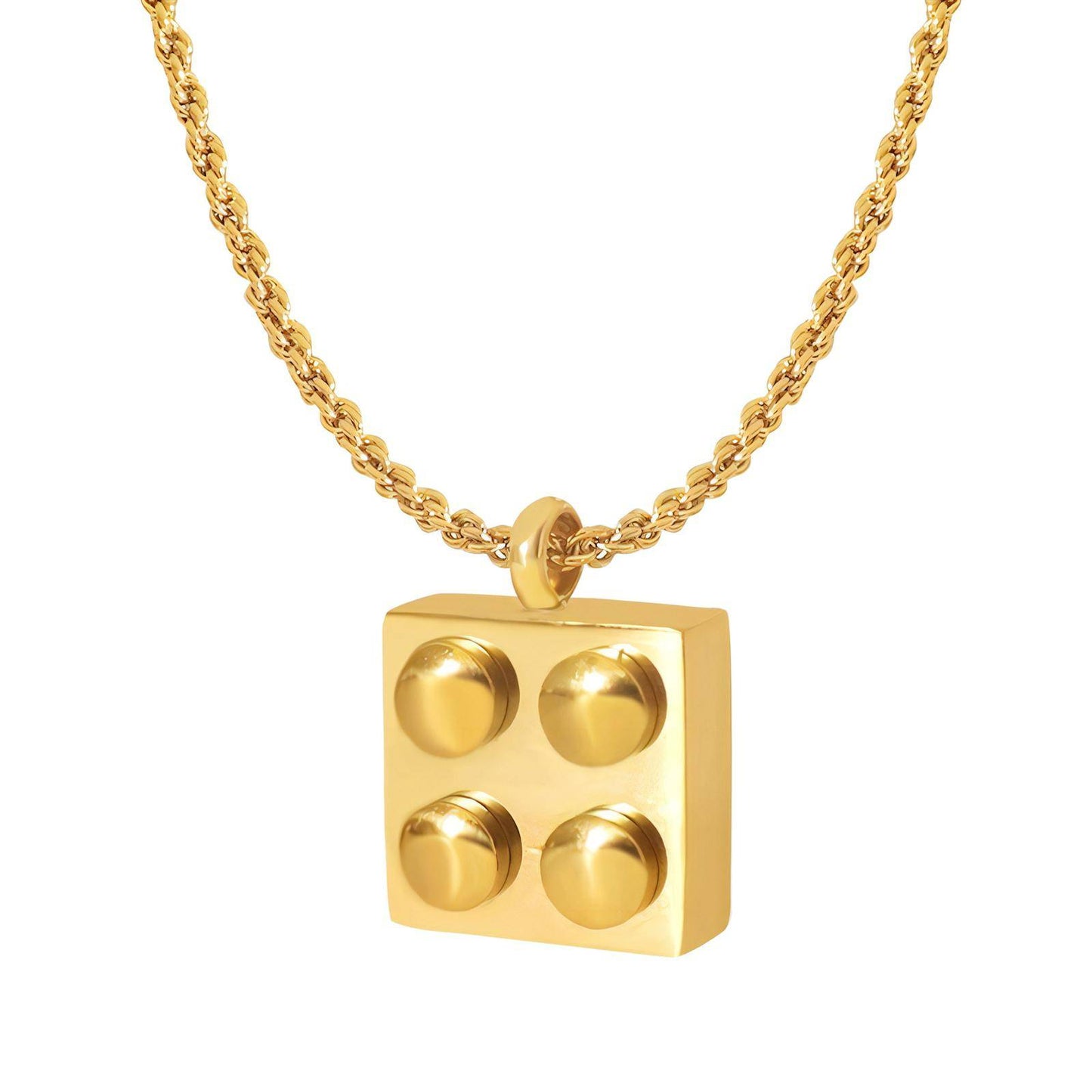 18K gold plated Stainless steel  Constructor piece necklace