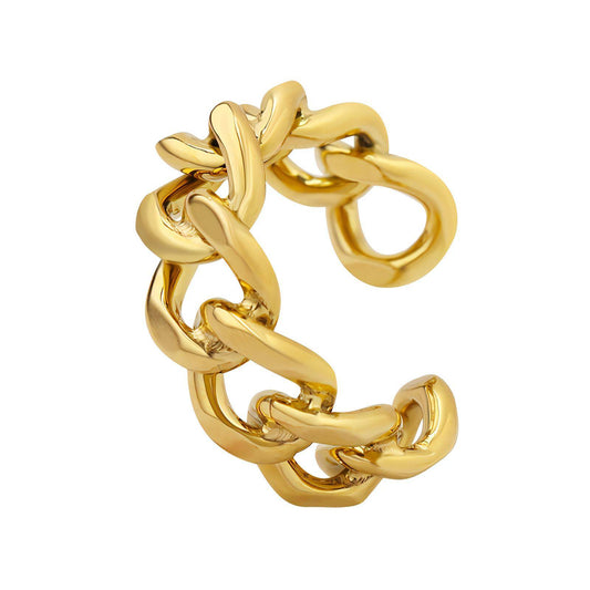 18K gold plated Stainless steel  Chain finger ring