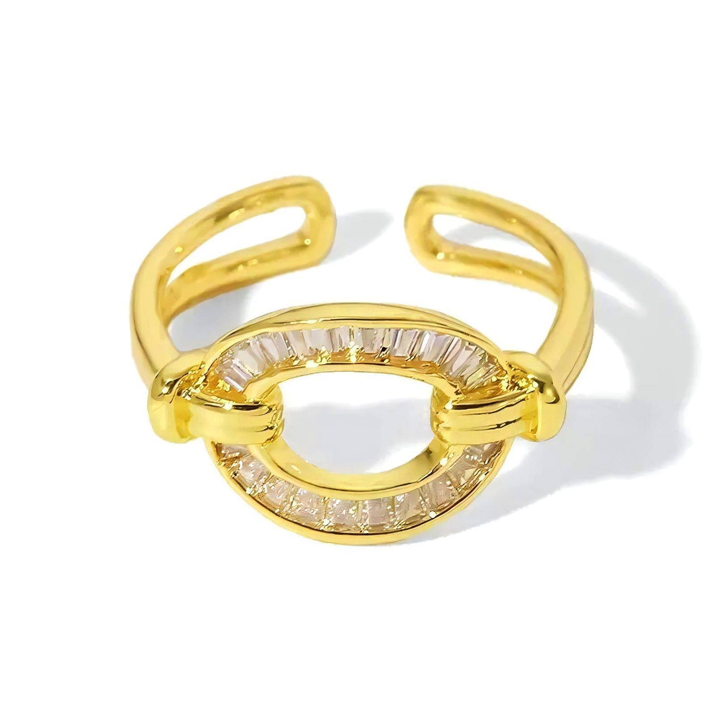Gold tone finger ring