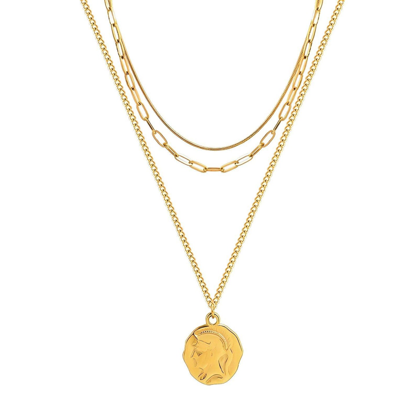 18K gold plated Stainless steel  Centurion necklace
