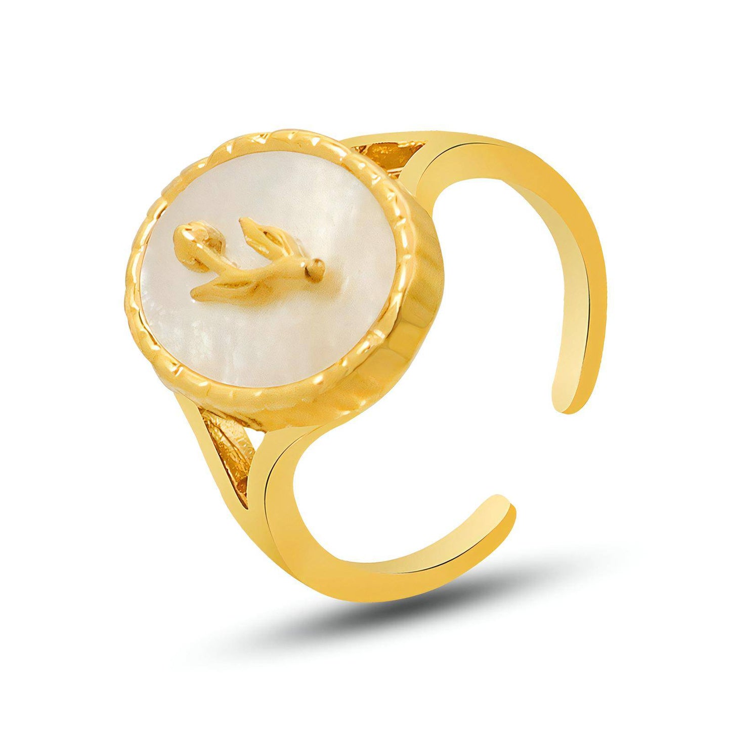 18K gold plated  Flower finger ring