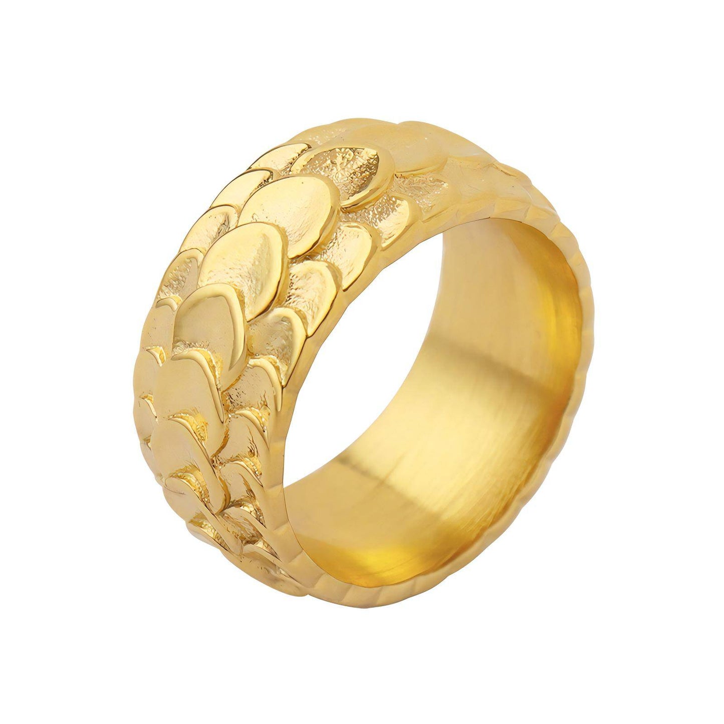 18K gold plated Stainless steel  Fish Scales finger ring