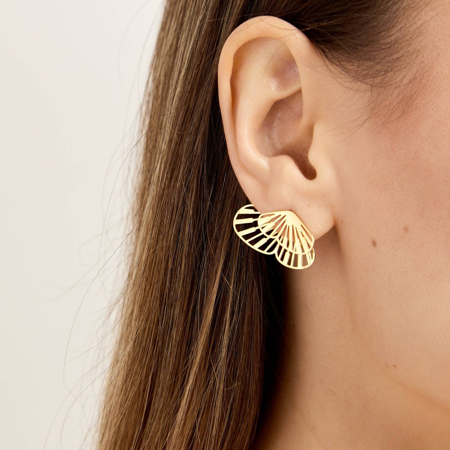 18K gold plated Stainless steel  Butterflies earrings