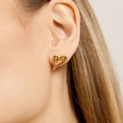 Gold tone  Hearts earrings