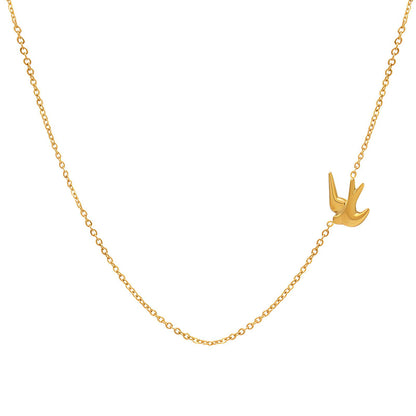 18K gold plated Stainless steel  Bird necklace
