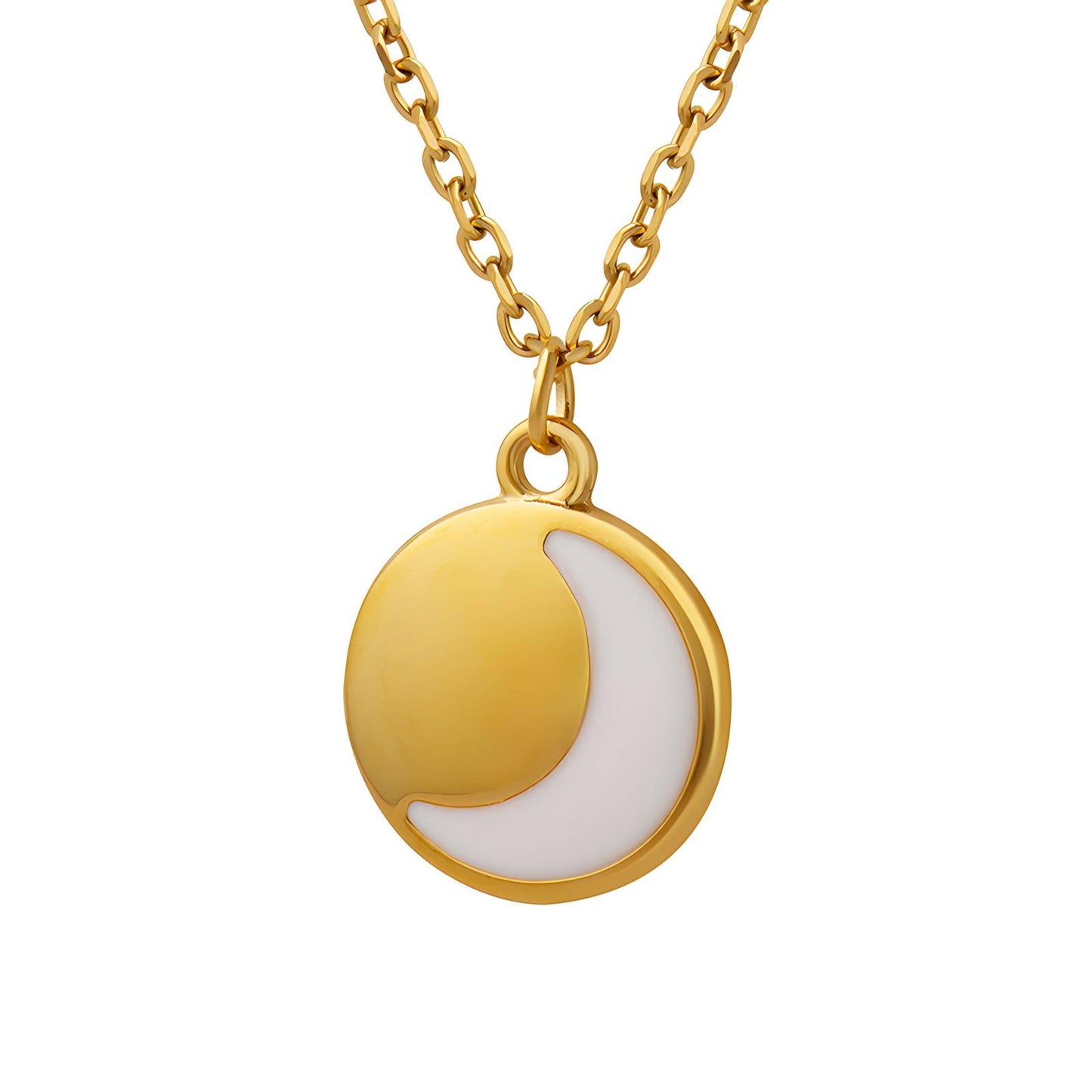 18K gold plated Stainless steel  Moon necklace
