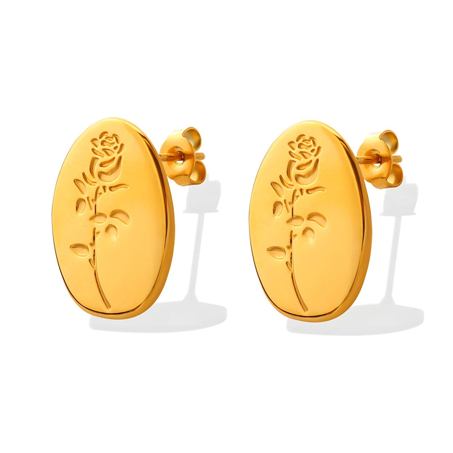 18K gold plated Stainless steel  Flowers earrings
