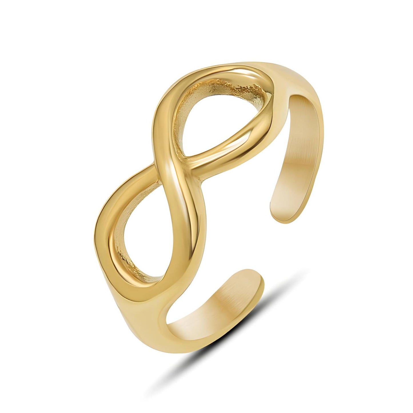 18K gold plated Stainless steel  Infinity finger ring
