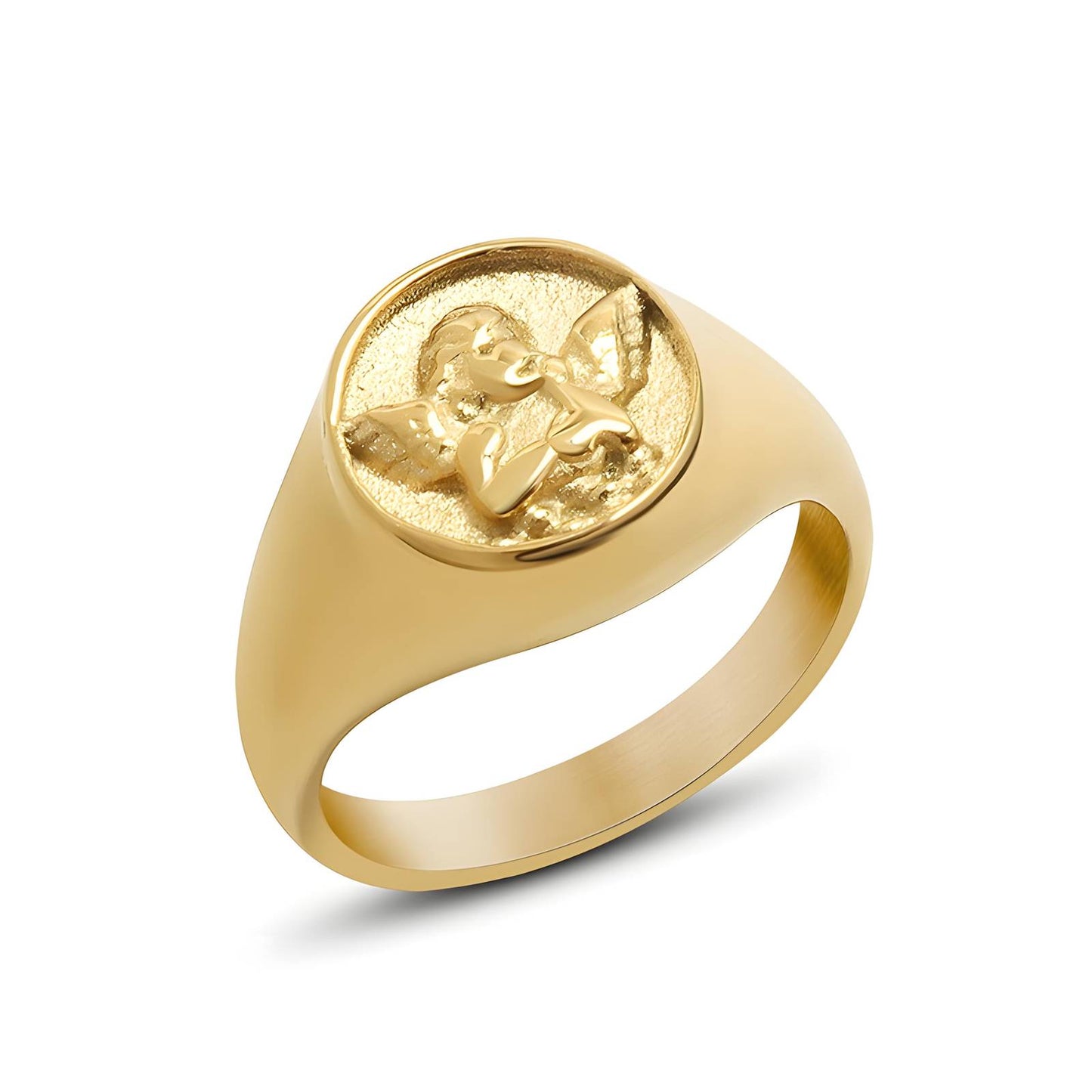 18K gold plated Stainless steel  Cupid finger ring