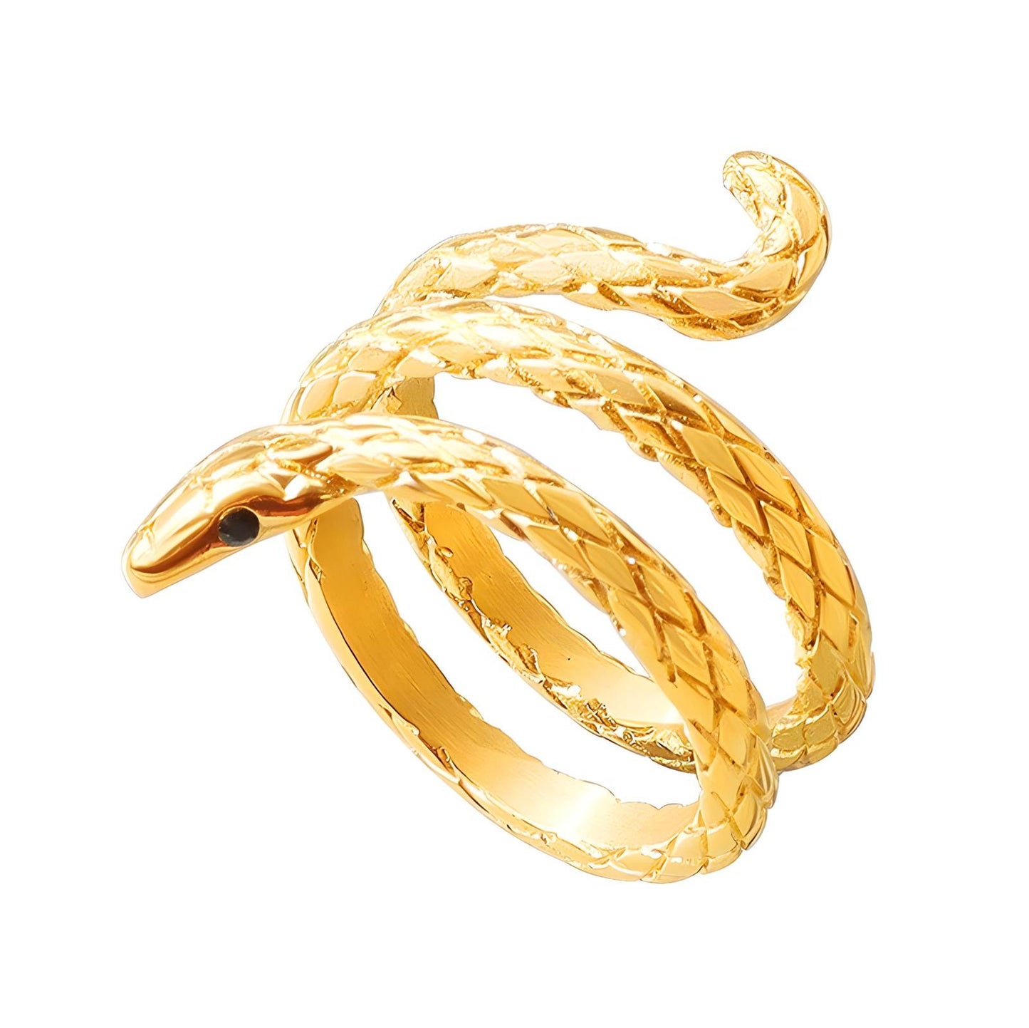 18K gold plated Stainless steel  Snake finger ring