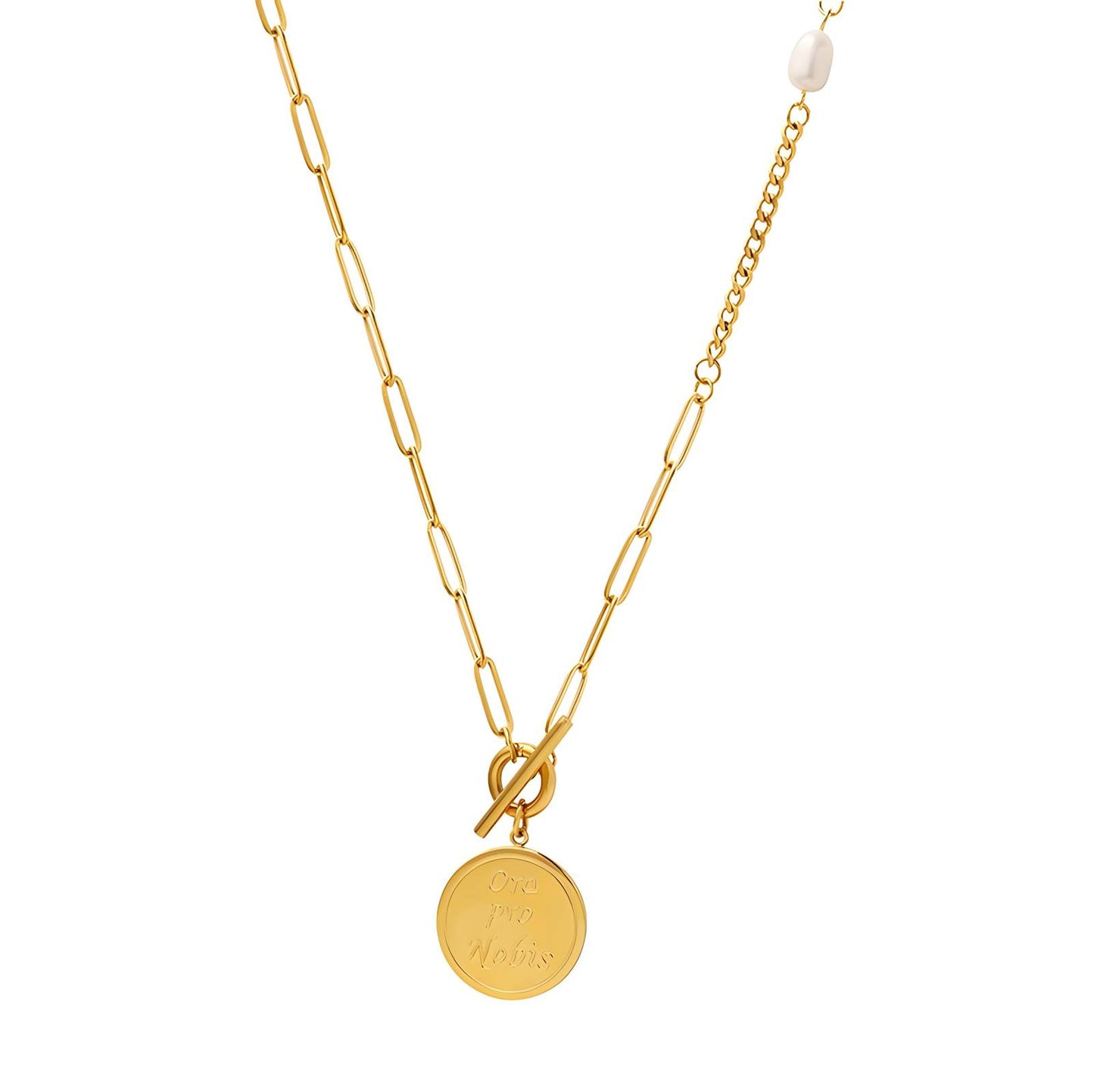 18K gold plated Stainless steel  Coin necklace