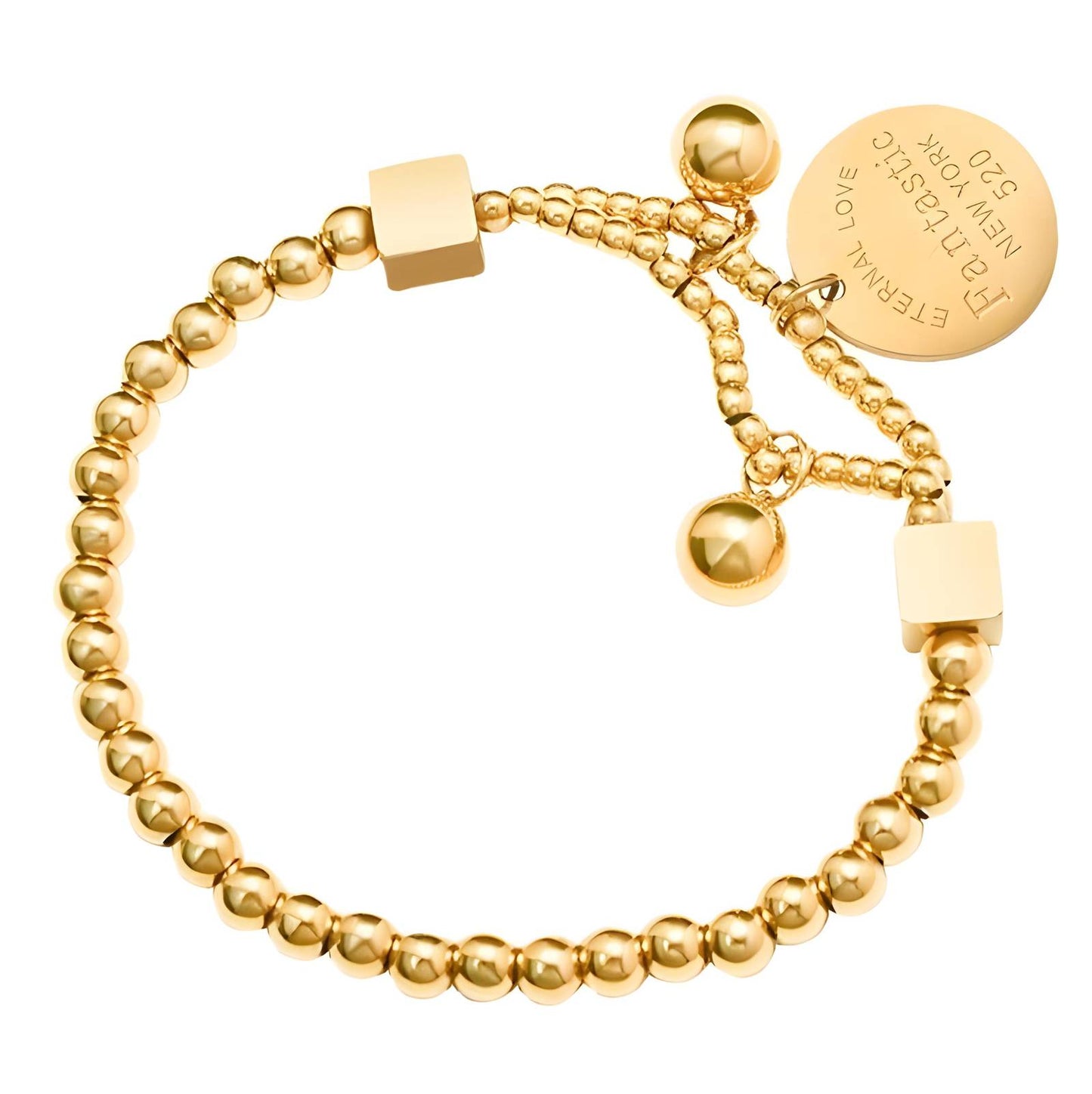 18K gold plated Stainless steel  Coin bracelet