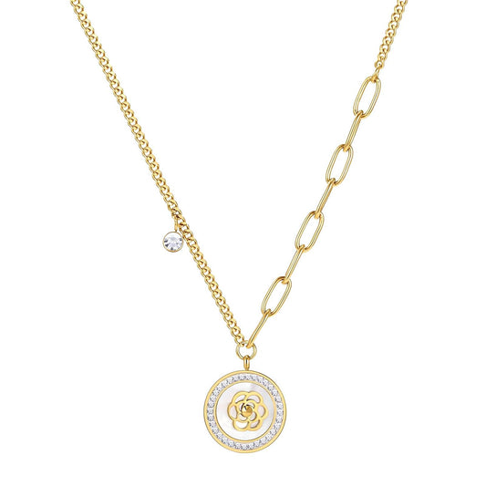 18K gold plated Stainless steel  Flower necklace