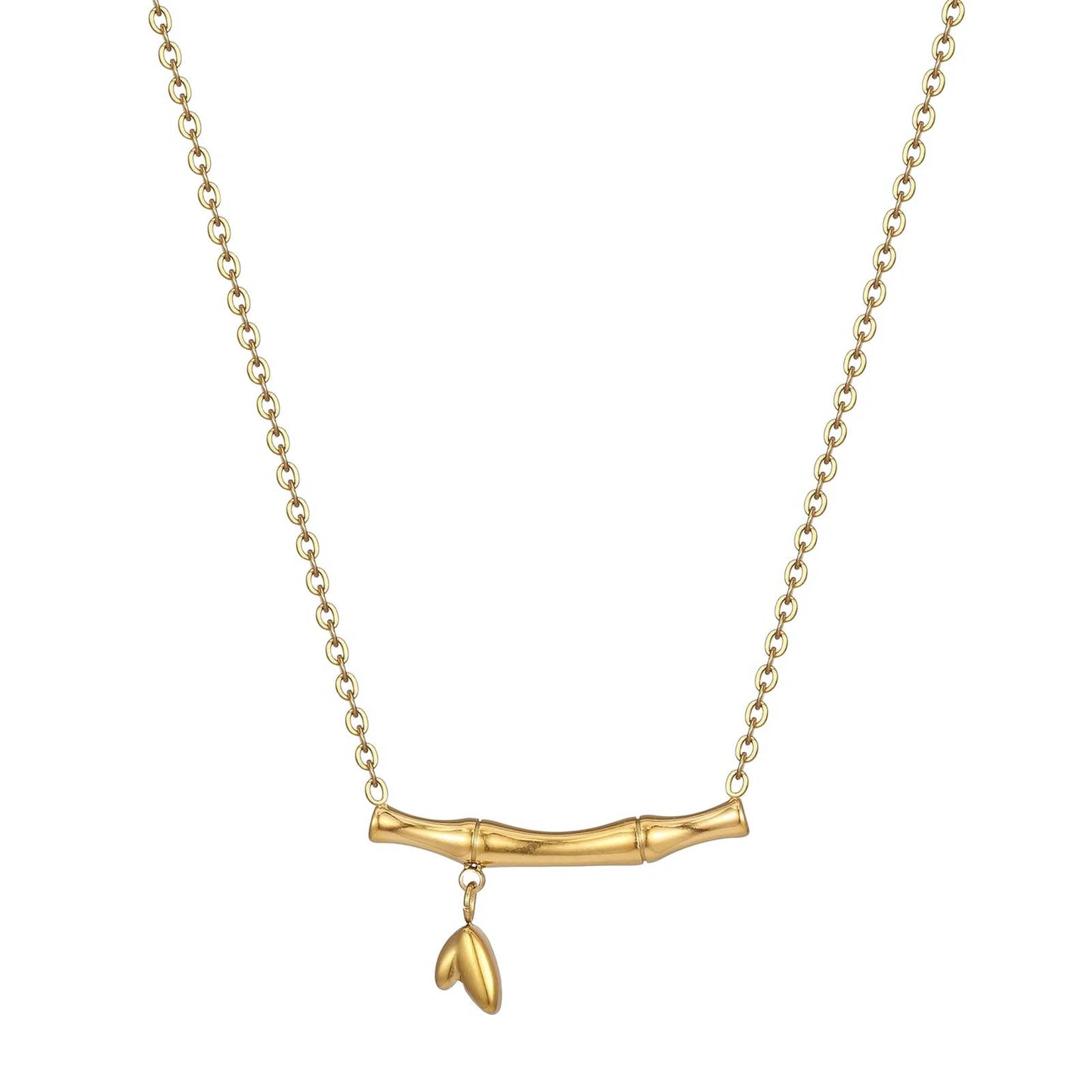18K gold plated Stainless steel  Bamboo necklace